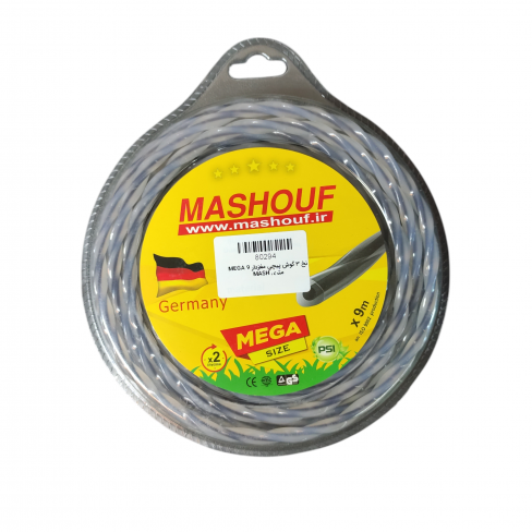 نخ 3 گوش پيچي مغزدار MEGA 9 متري MASHOUF